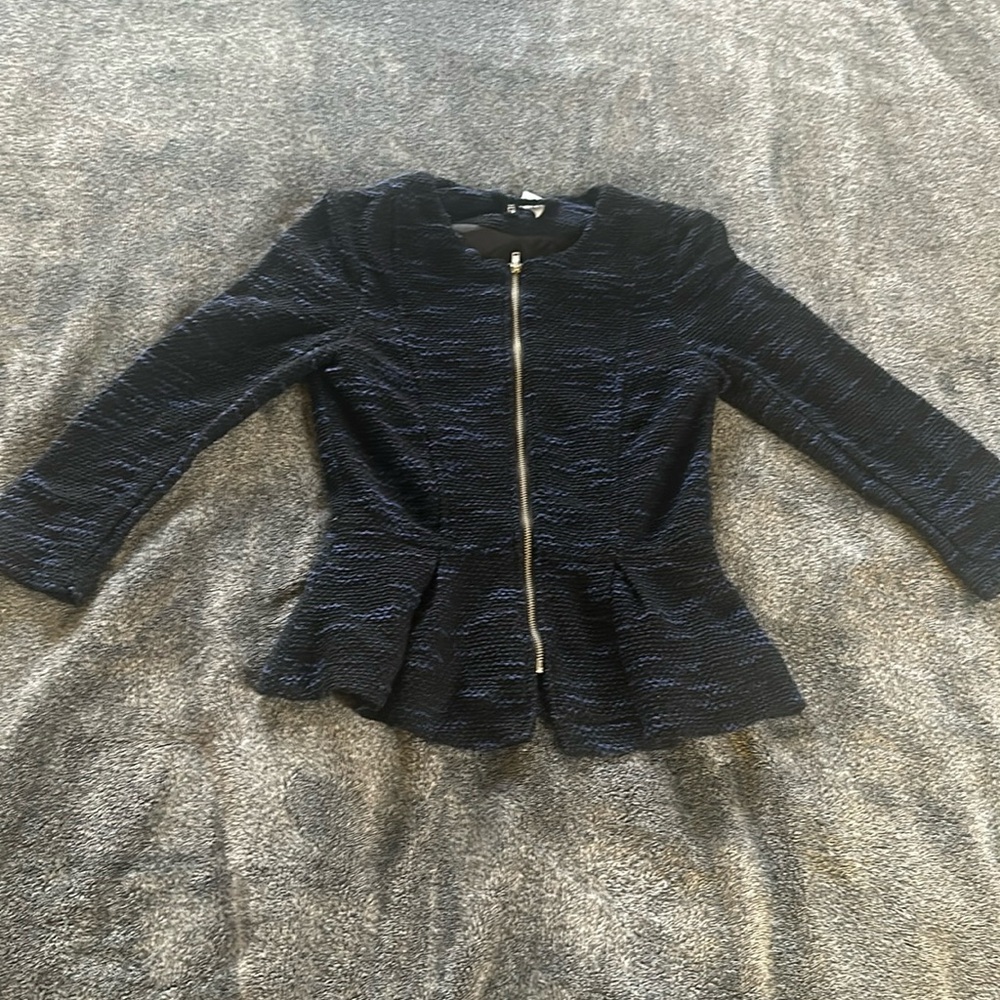 vintage divided coat/blazer with zip size 2 equivalent to XS see measurements